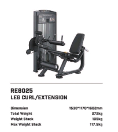 Seated leg curl leg extension.