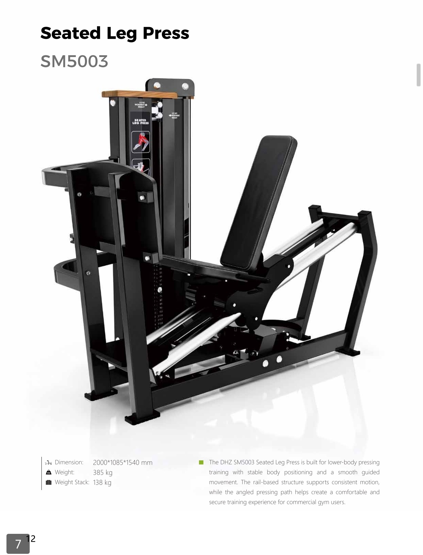 SEATED LEG PRESS MACHINE NEW DHZ SM5003